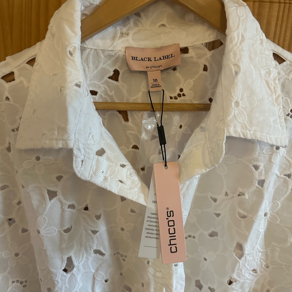 Chico's White Lace Blouse